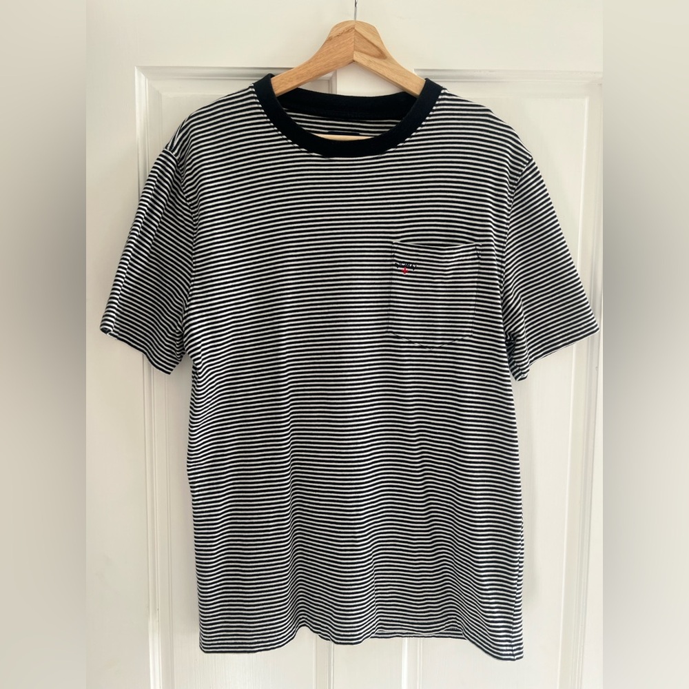 NOAH Black Striped Men's Shirt